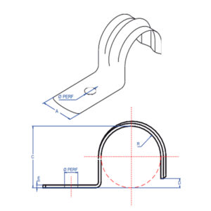 ABRAZADERA 1 PC 1 GALVANIZADA