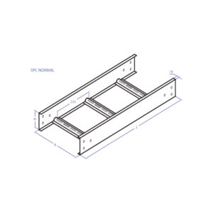 ESCALERILLA RECTA REFORZADA 700*100 GALVANIZADA