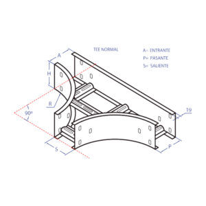 ESCALERILLA TEE 400*50 ZINCADA