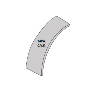 TAPA BANDEJA CURVA VERTICAL EXTERIOR 100 GALVANIZADA