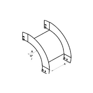 BANDEJA LISA CURVA VERTICAL EXTERIOR 100*50 ZINCADA