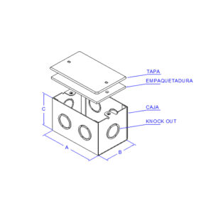 CAJA COMPLETA A-01 100*65*65 ZINCADA