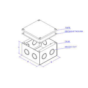 CAJA COMPLETA A-11 100*100*65 ZINCADA