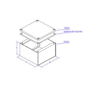 CAJA COMPLETA A-11 100*100*65 LISA ZINCADA