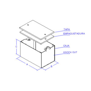 CAJA COMPLETA A-01 100*65*65 LISA ZINCADA