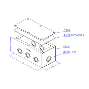 CAJA Y TAPA B-12 200*100*100 ZINCADA