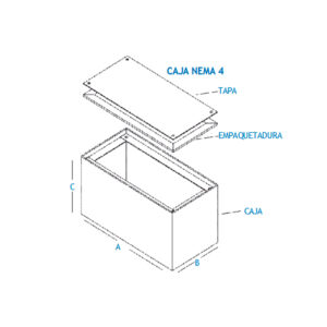 CAJA Y TAPA N4 300*200*100 GALV