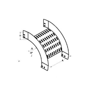 BANDEJA FRANCESA CURVA VERTICAL EXTERIOR 100*50 ZINCADA
