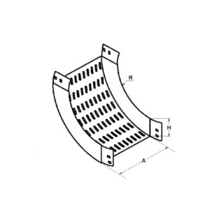 BANDEJA FRANCESA CURVA VERTICAL INTERIOR REFORZADA 150*100 ZINCADA